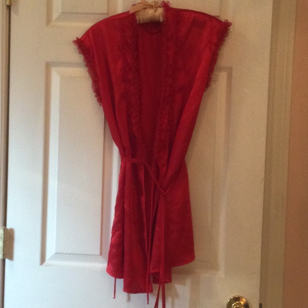 Fredericks Of Hollywood Ruby Red Robe - Gem